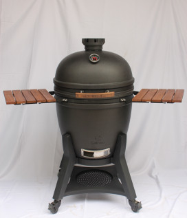 सिरेमिक चमड़े का चश्मा लकड़ी का कोयला Kamado ग्रिल 27 इंच BBQ